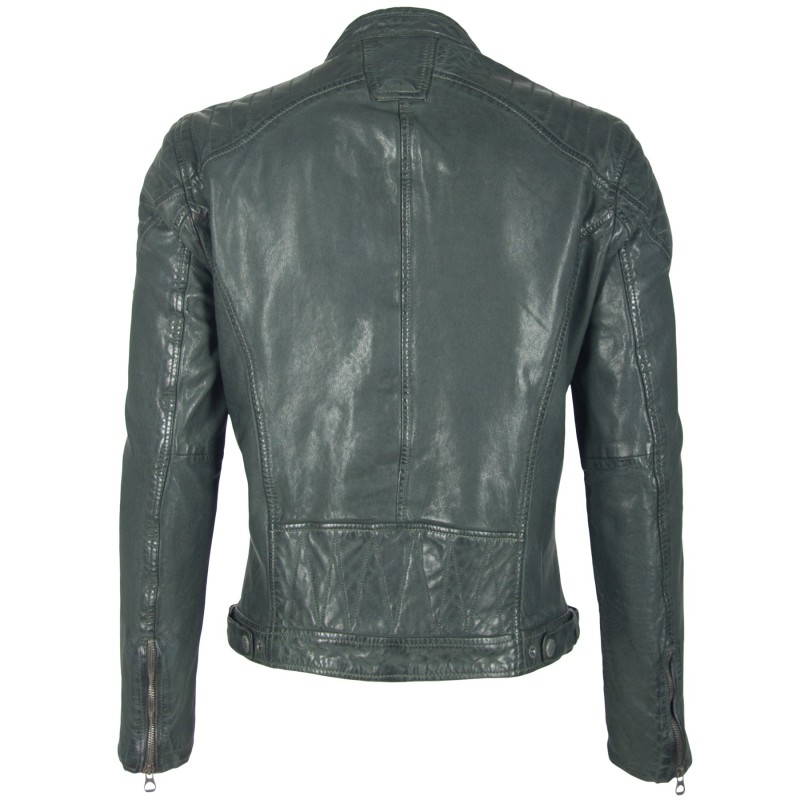 Geaca de Piele Naturala Barbati Gipsy Verde Inchis Garren LVTW – IMBRACAMINTE