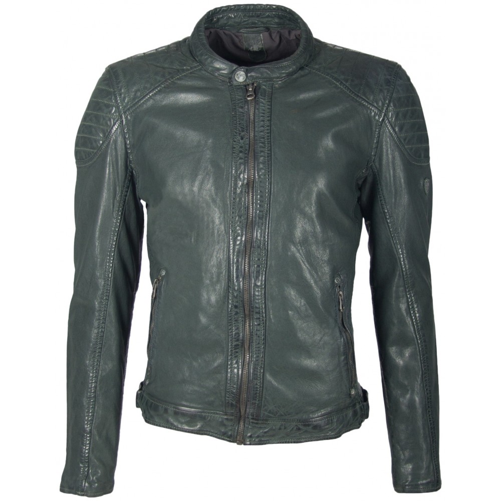 Geaca de Piele Naturala Barbati Gipsy Verde Inchis Garren LVTW Geaca de Piele Naturala Barbati Gipsy Verde Inchis Garren LVTW - readytowear