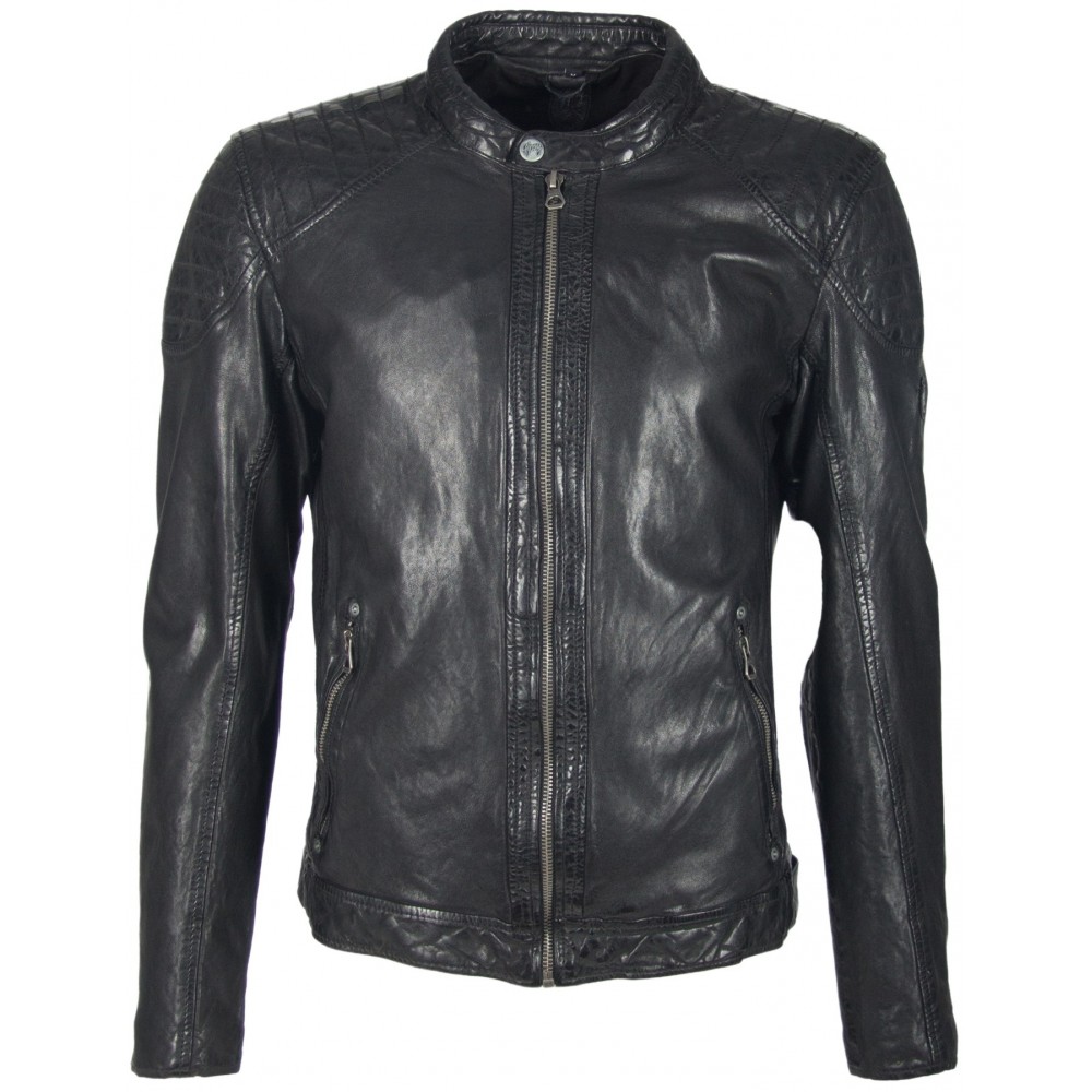 Geaca de Piele Naturala Barbati Gipsy Neagra Garren LVTW Geaca de Piele Naturala Barbati Gipsy Neagra Garren LVTW - readytowear.ro