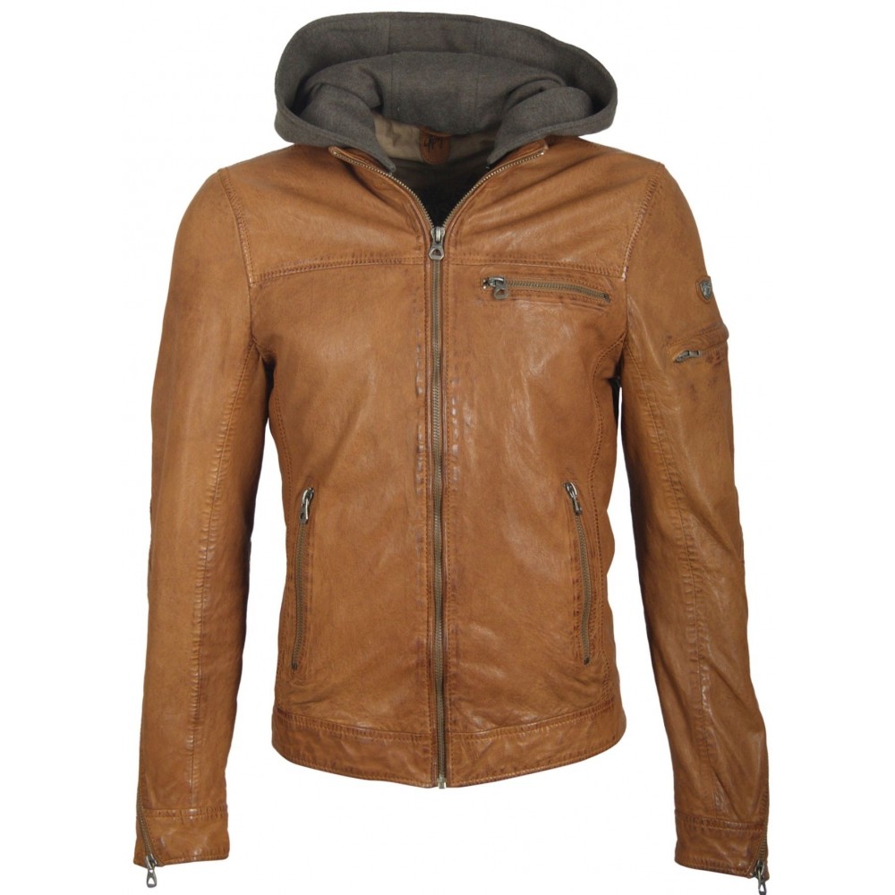 Geaca de Piele Naturala Barbati Gipsy Coniac Gero LANIV Geaca de Piele Naturala Barbati Gipsy Coniac Gero LANIV - readytowear.ro