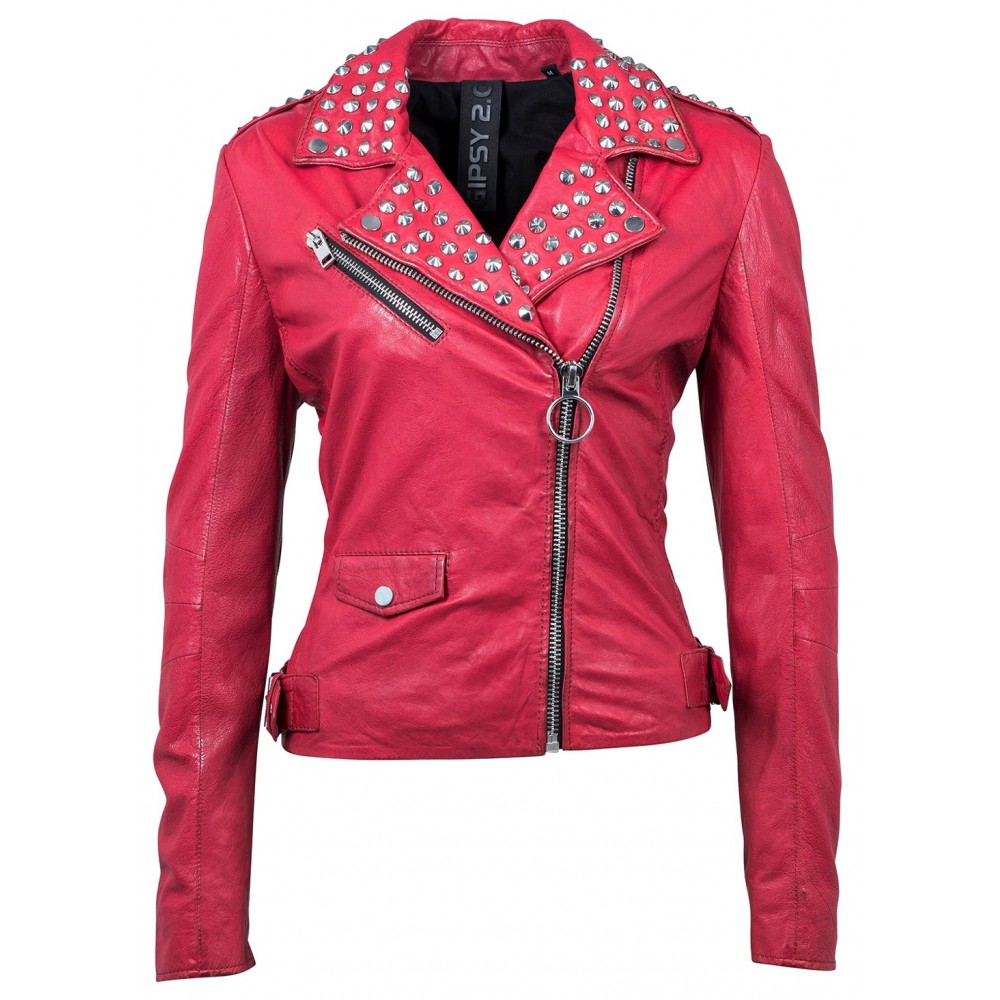Geaca de Piele Naturala Dama Gipsy Rosie Girlpower SF LAVIV Geaca de Piele Naturala Dama Gipsy Rosie Girlpower SF LAVIV - readytowear