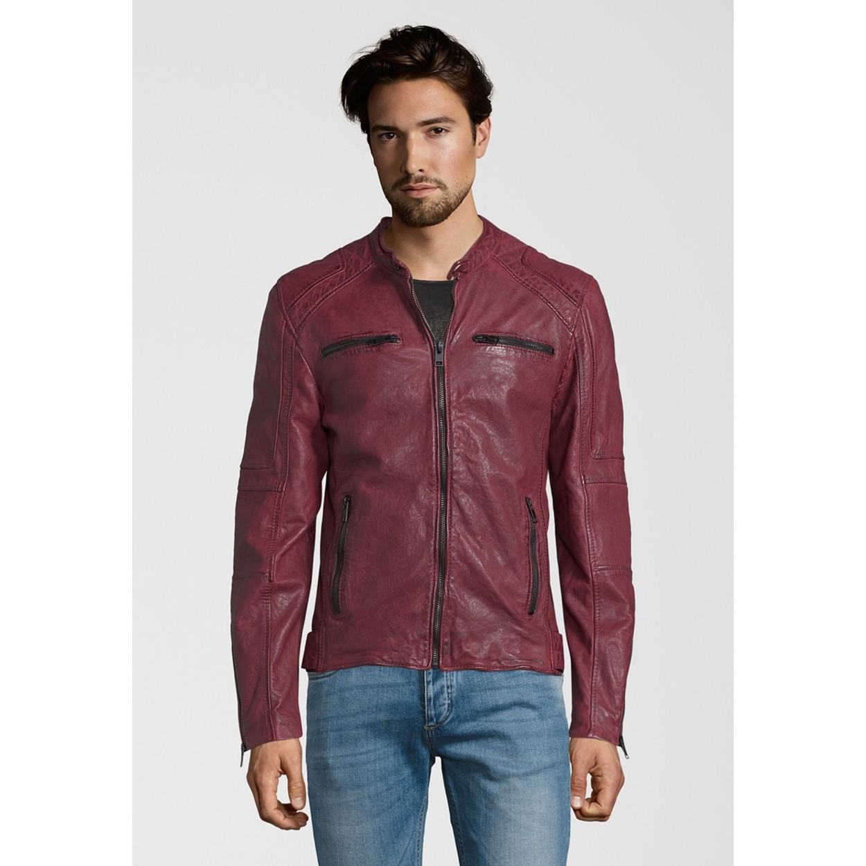 Geaca de Piele Naturala Barbati Gipsy Visinie Guro SF LADAV – IMBRACAMINTE