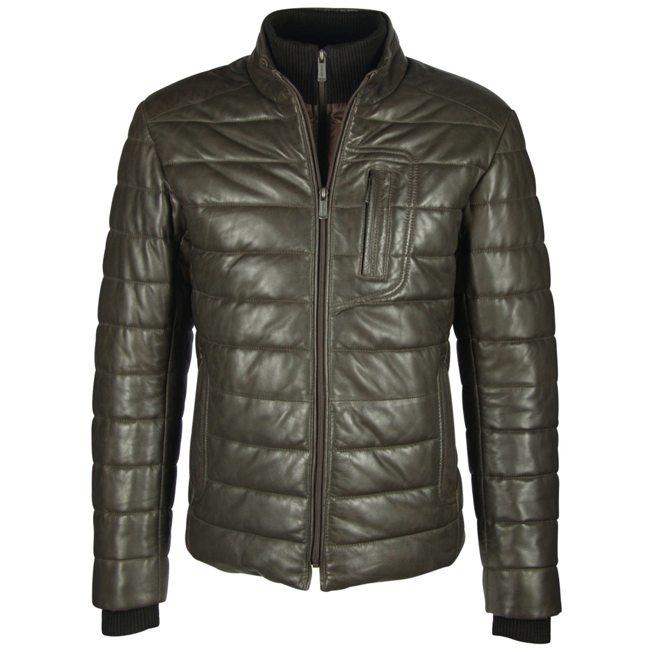 Geaca de Piele Naturala Barbati Gipsy Olive Habor LNB W – IMBRACAMINTE