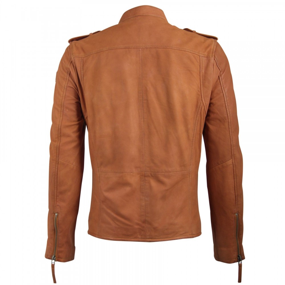 Geaca de Piele Naturala Barbati Gipsy Coniac Halen 2 S18 SF LNUV Geaca de Piele Naturala Barbati Gipsy Coniac Halen 2 S18 SF LNUV - readytowear.ro