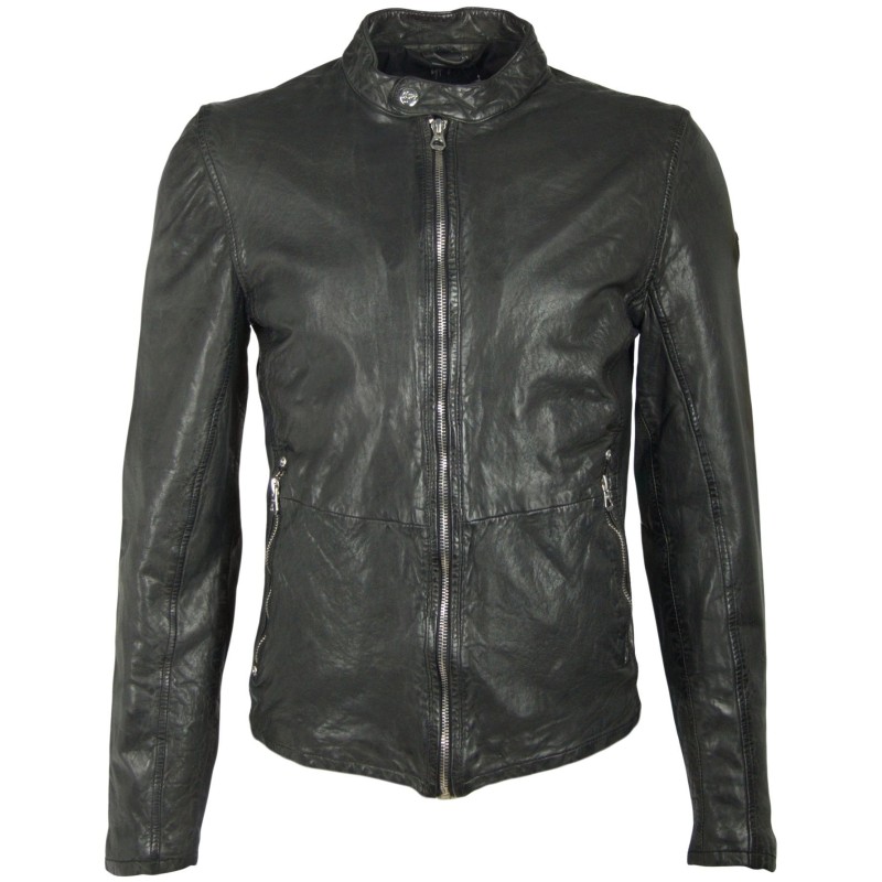 Geaca de Piele Naturala Barbati Gipsy Neagra Hank SF NZROV – IMBRACAMINTE