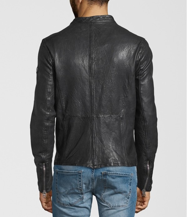 Geaca de Piele Naturala Barbati Gipsy Neagra Hank SF NZROV – IMBRACAMINTE — fotografia 3