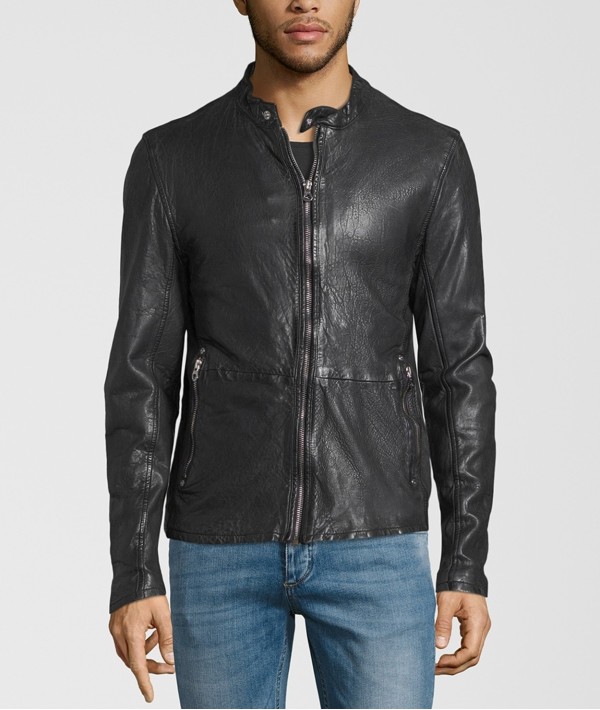 Geaca de Piele Naturala Barbati Gipsy Neagra Hank SF NZROV – IMBRACAMINTE — fotografia 4