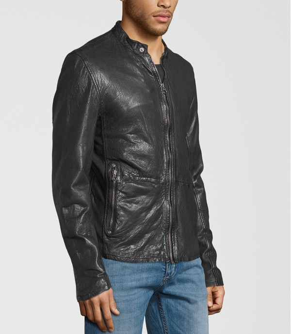 Geaca de Piele Naturala Barbati Gipsy Neagra Hank SF NZROV – IMBRACAMINTE — fotografia 5