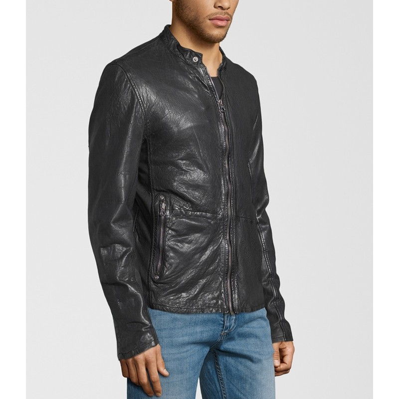 Geaca de Piele Naturala Barbati Gipsy Neagra Hank SF NZROV – IMBRACAMINTE