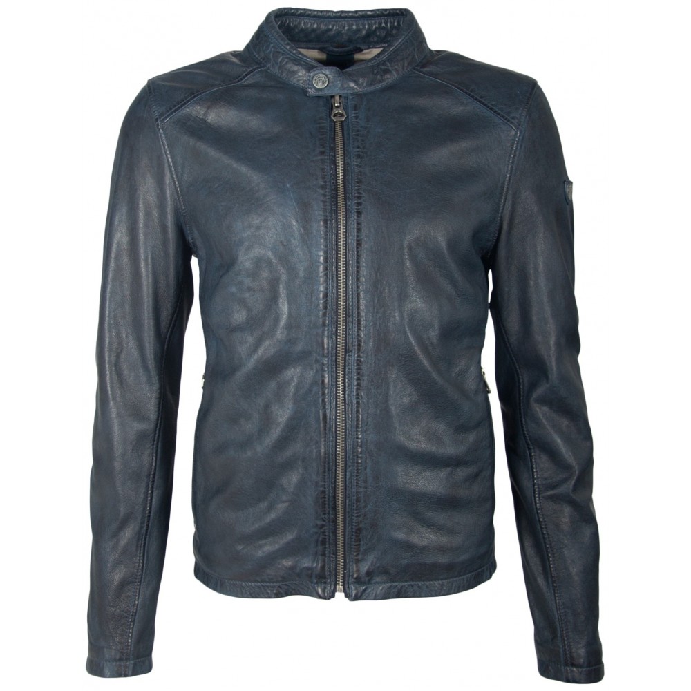 Geaca de Piele Naturala Barbati Gipsy Bleumarin Hank SF W19 LVD - readytowear