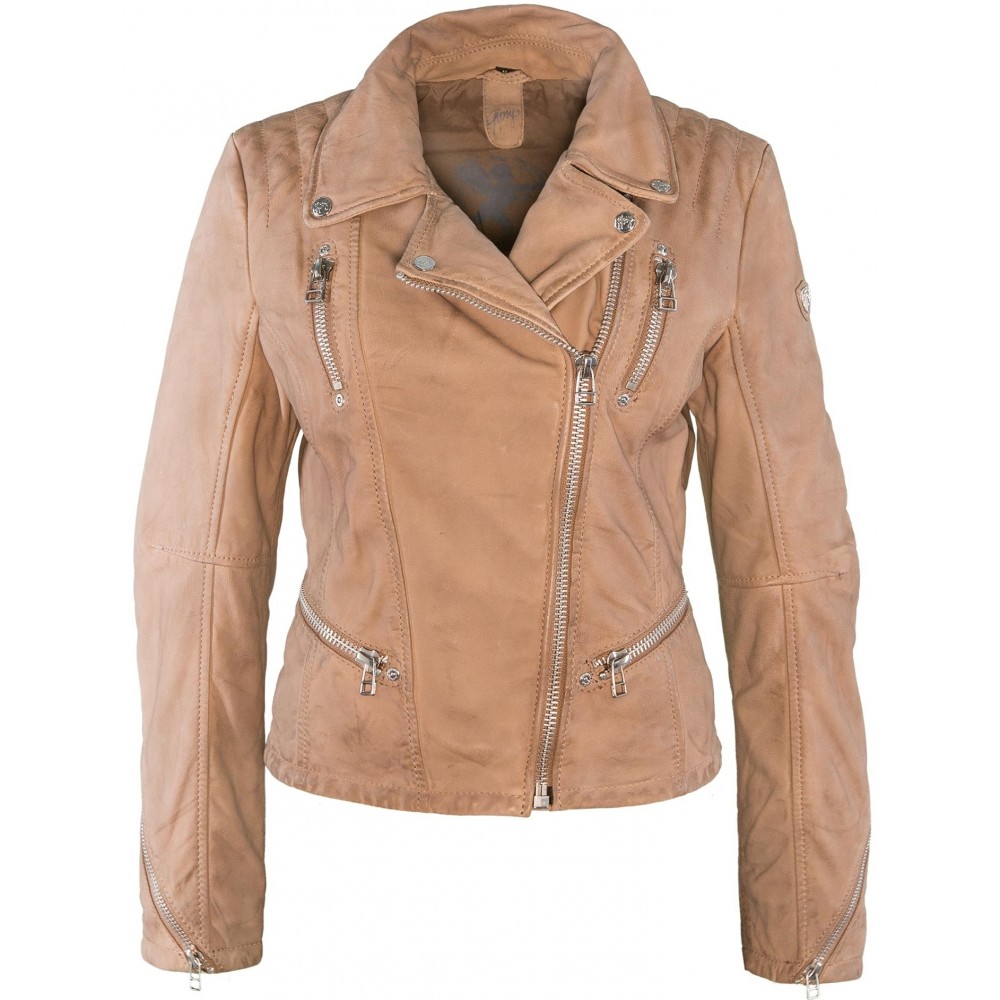 Geaca de Piele Naturala Dama Gipsy Maro deschis Happy S18 LNUV Geaca de Piele Naturala Dama Gipsy Maro deschis Happy S18 LNUV - readytowear