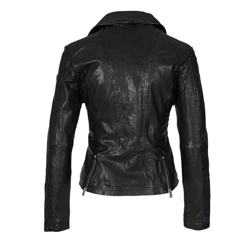 Geaca de Piele Naturala Dama Gipsy Neagra Happy Silver – Black Friday