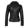 Geaca de Piele Naturala Dama Gipsy Neagra Happy Silver LVW - readytowear.ro