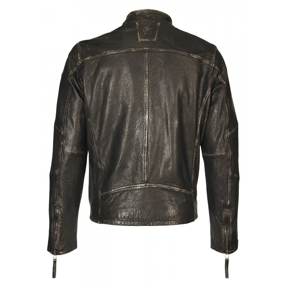 Geaca de Piele Naturala Barbati Gipsy Negru-Bej Harlow SF NSLROV Geaca de Piele Naturala Barbati Gipsy Negru-Bej Harlow SF NSLROV - readytowear.ro
