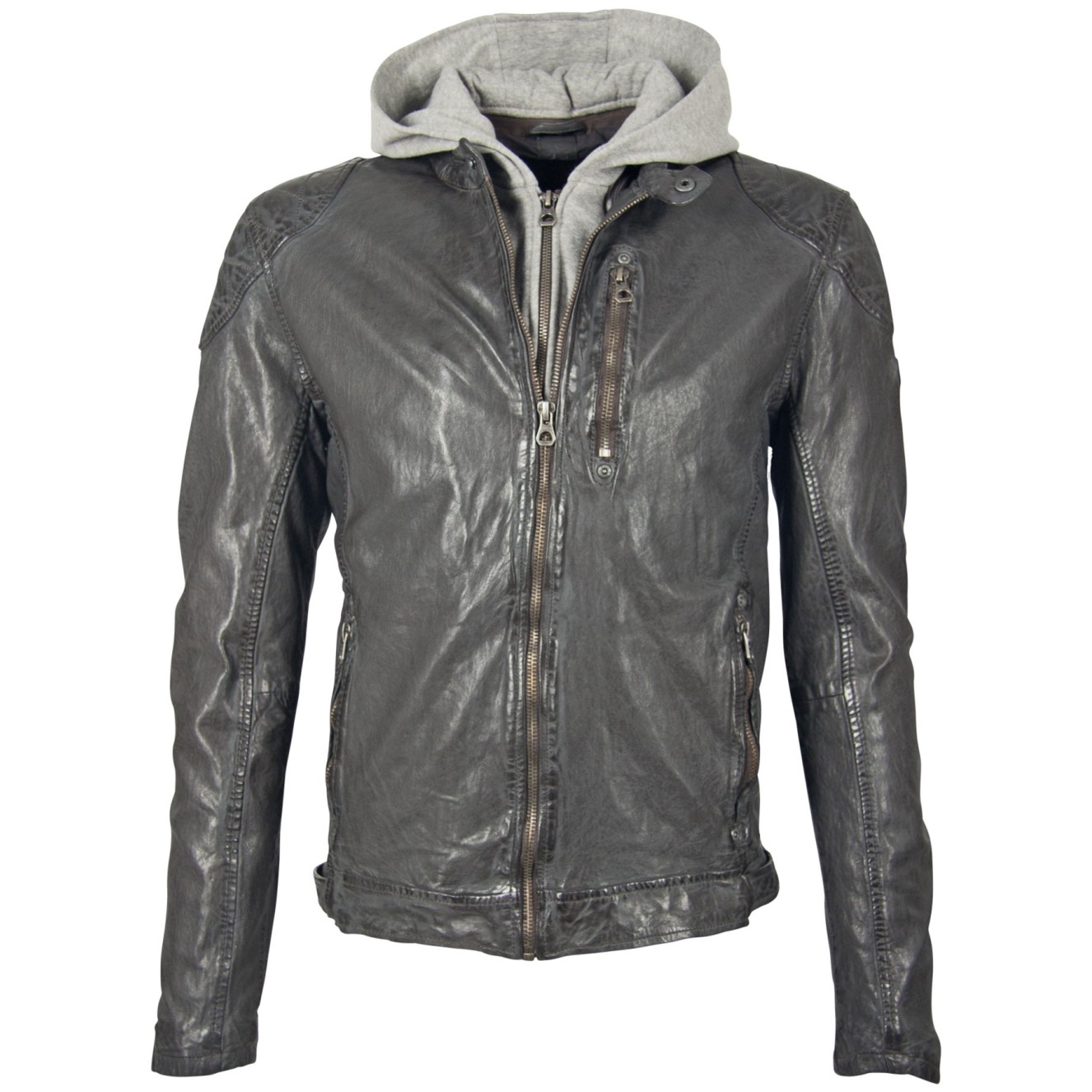 Geaca de Piele Barbati Gipsy Gri Hayo LVTW – IMBRACAMINTE