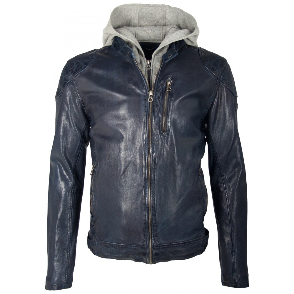 Geaca de Piele Naturala Barbati Gipsy Bleumarin Hayo LVTW Geaca de Piele Naturala Barbati Gipsy Bleumarin Hayo LVTW - readytowear.ro