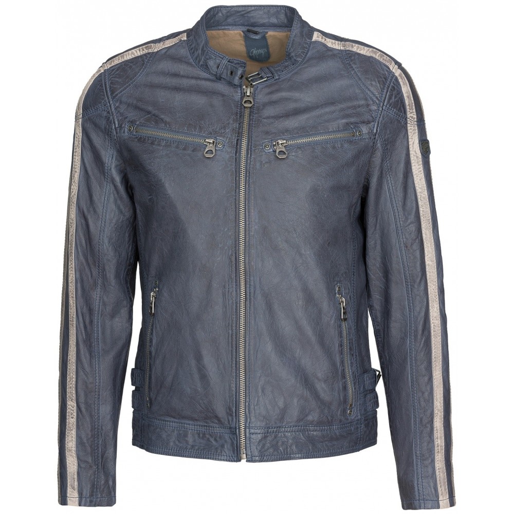 Geaca de Piele Naturala Barbati Gipsy Bleumarin Heroes SF LVW - readytowear