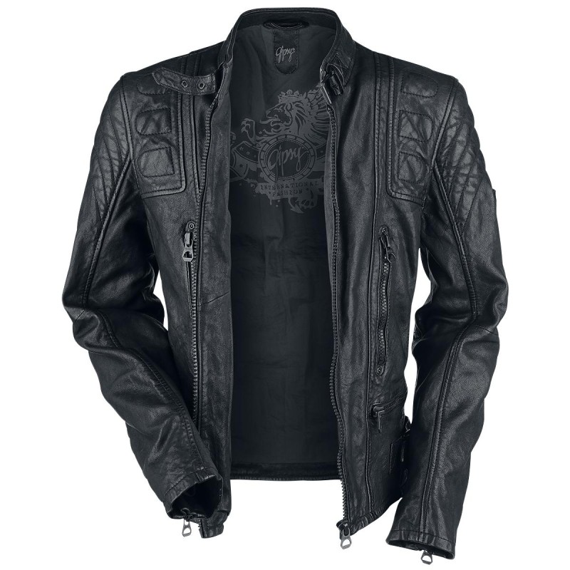 Geaca de Piele Naturala Barbati Gipsy Neagra Highway 2 SF LAGIV – IMBRACAMINTE Geaca de Piele Naturala Barbati Gipsy Neagra Highway 2 SF LAGIV – IMBRACAMINTE