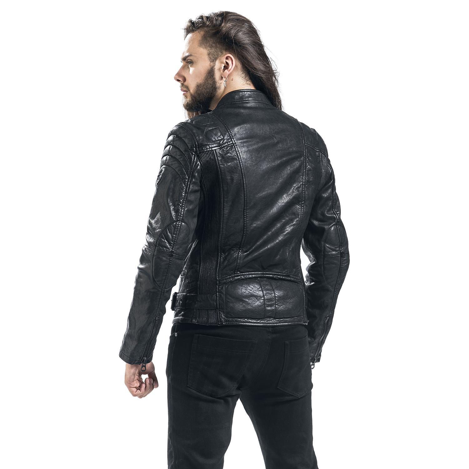 Geaca de Piele Naturala Barbati Gipsy Neagra Highway 2 SF LAGIV – IMBRACAMINTE