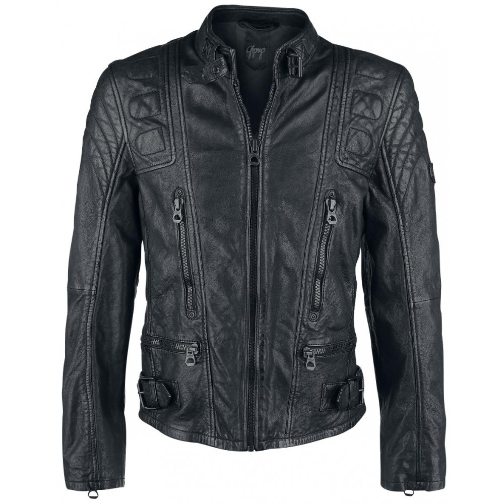 Geaca de Piele Naturala Barbati Gipsy Neagra Highway 2 SF LAGIV - readytowear