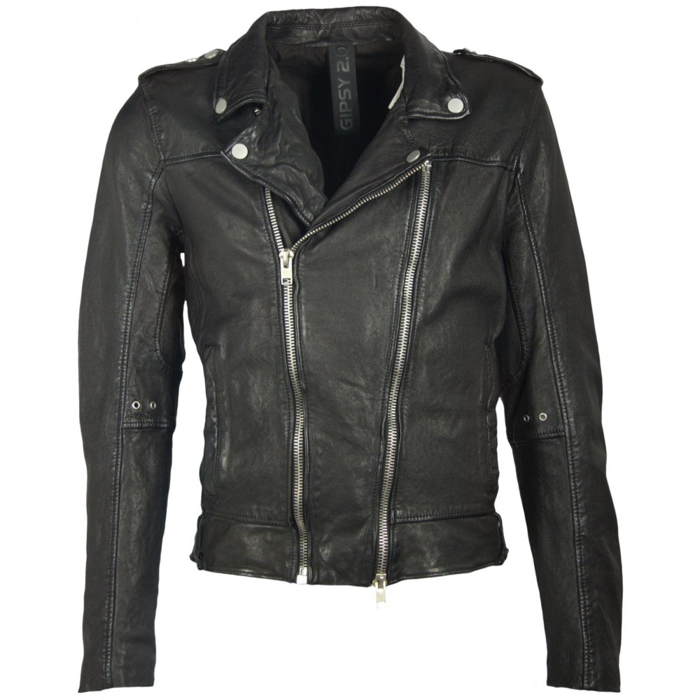 Geaca de Piele Naturala Barbati Gipsy Neagra Himba SF LVA Geaca de Piele Naturala Barbati Gipsy Neagra Himba SF LVA - readytowear.ro