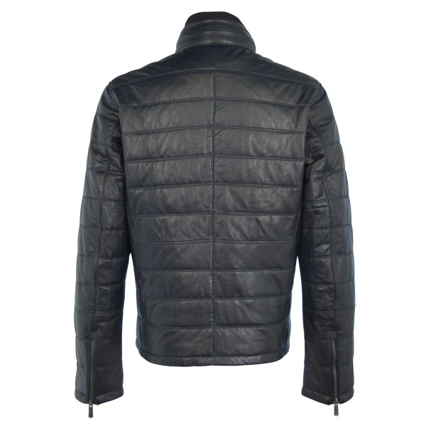 Geaca de Piele Naturala Barbati Gipsy Bleumarin Hudson LNSV W – IMBRACAMINTE — fotografia 2