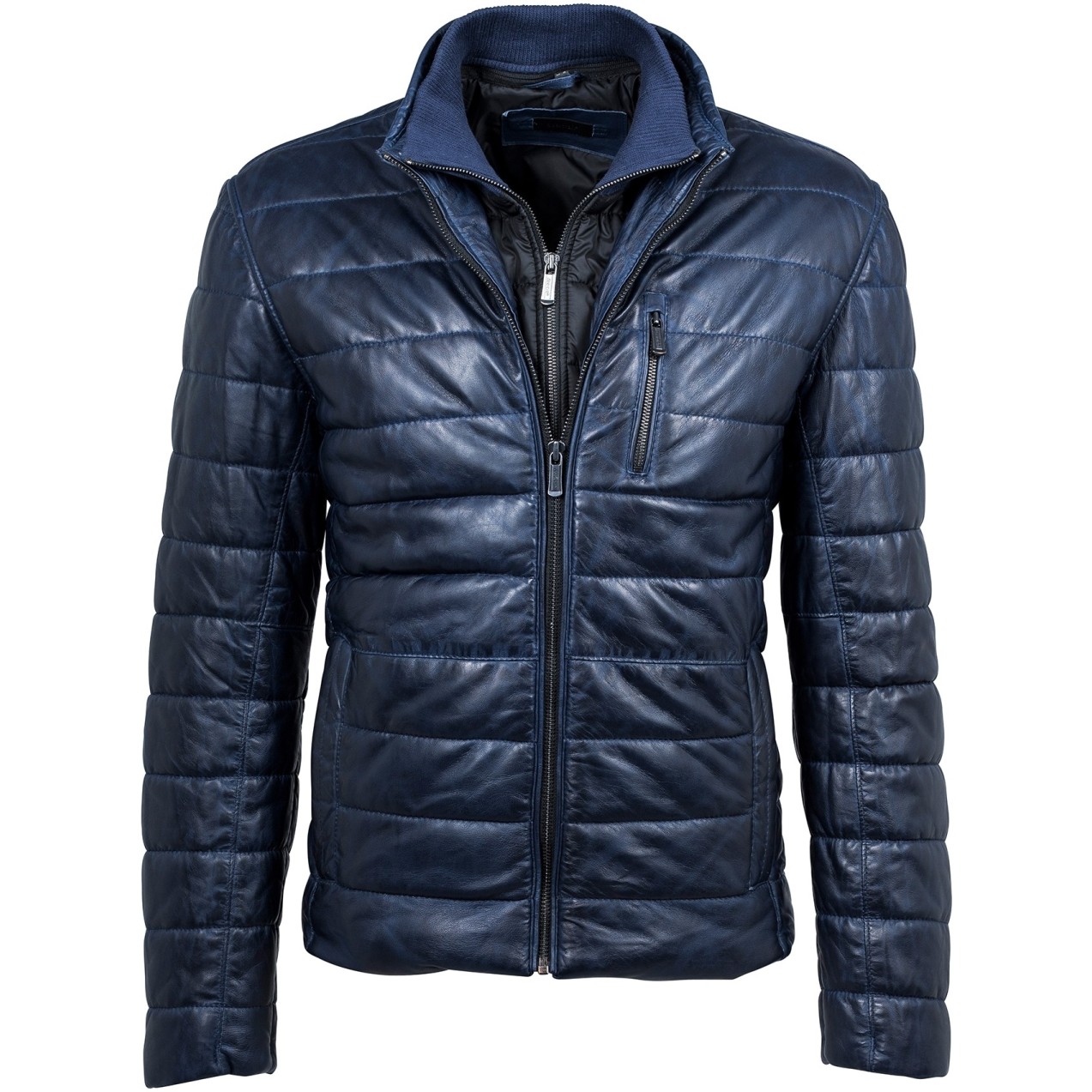 Geaca de Piele Naturala Barbati Gipsy Bleumarin Hudson W18 LNB W – IMBRACAMINTE