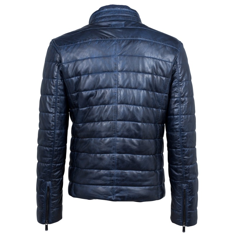 Geaca de Piele Naturala Barbati Gipsy Bleumarin Hudson W18 LNB W – IMBRACAMINTE