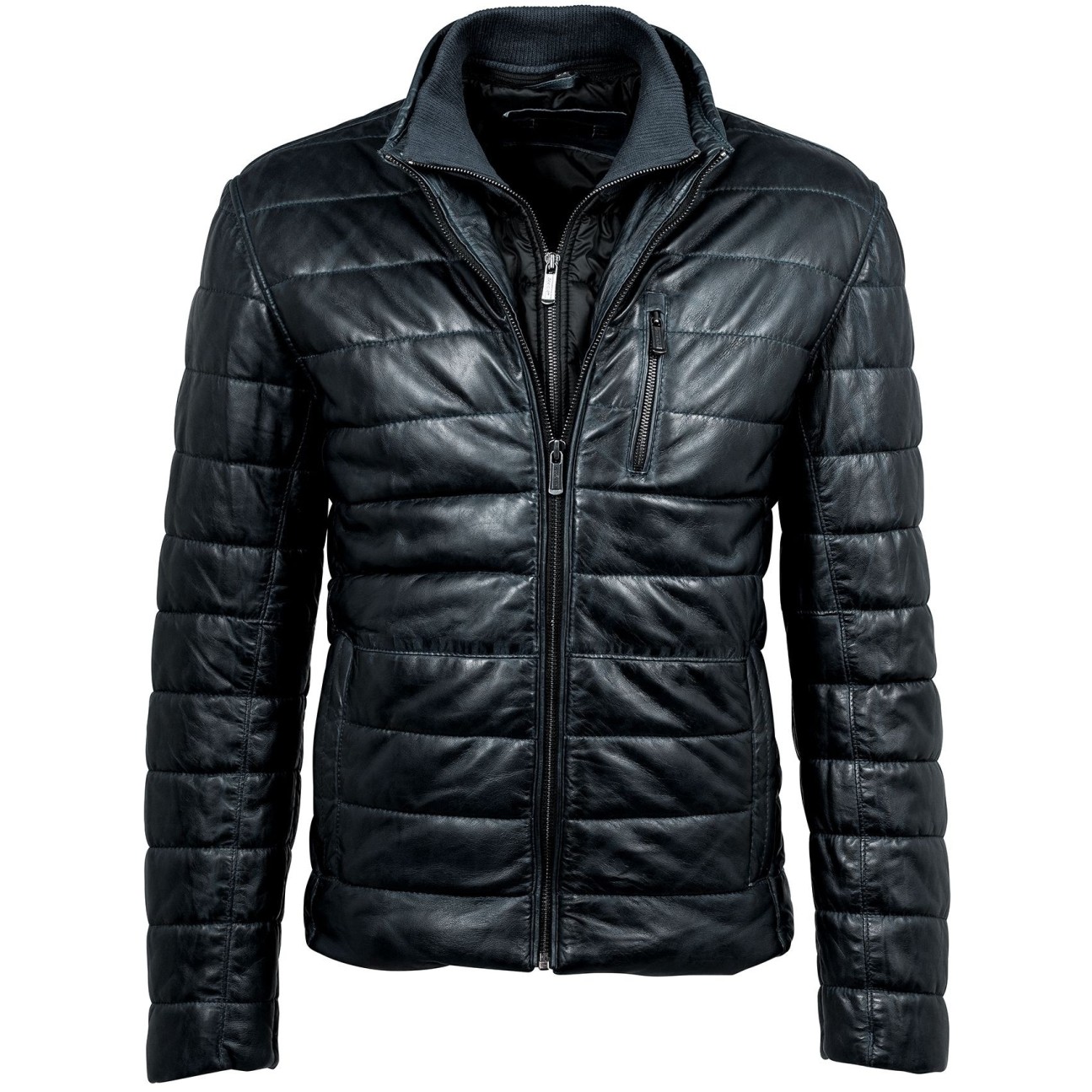 Geaca de Piele Naturala Barbati Gipsy Neagra Hudson W18 LNB W – IMBRACAMINTE