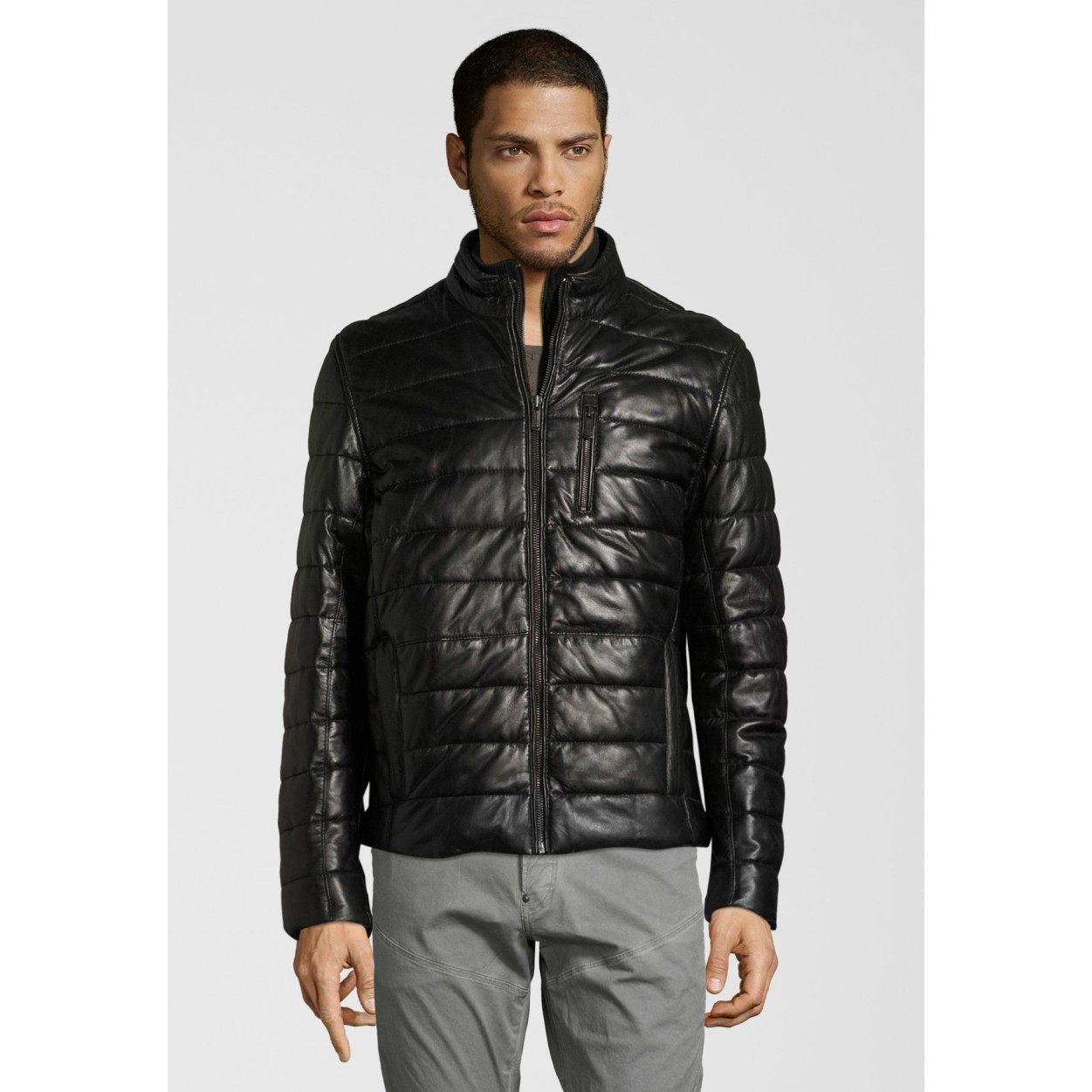 Geaca de Piele Naturala Barbati Gipsy Neagra Hudson W18 LNB W – IMBRACAMINTE