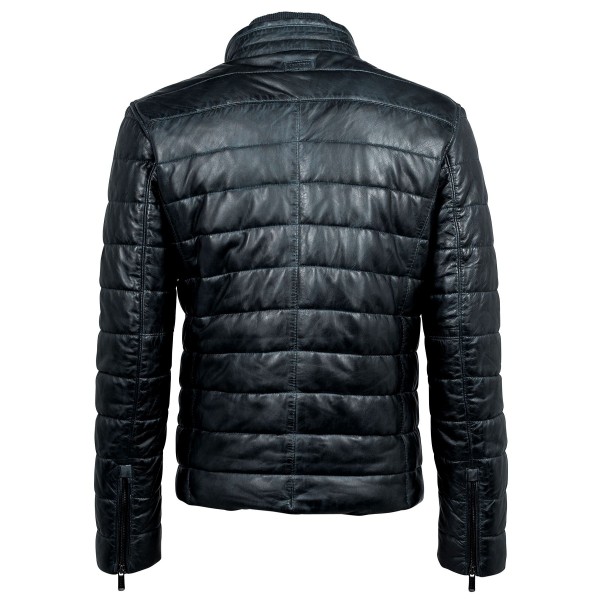 Geaca de Piele Naturala Barbati Gipsy Neagra Hudson W18 LNB W – IMBRACAMINTE — fotografia 4