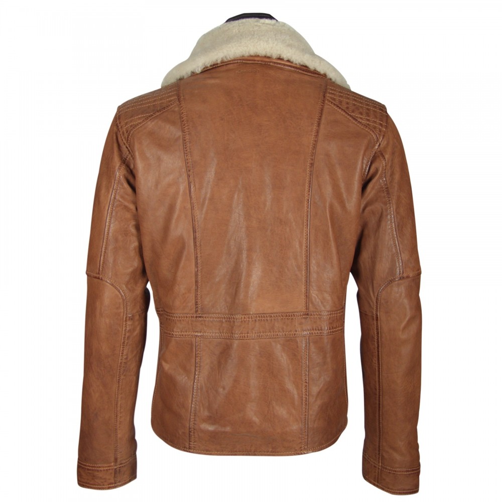 Geaca de Piele Naturala Barbati Gipsy Coniac Ice LASARV W Geaca de Piele Naturala Barbati Gipsy Coniac Ice LASARV W - readytowear.ro