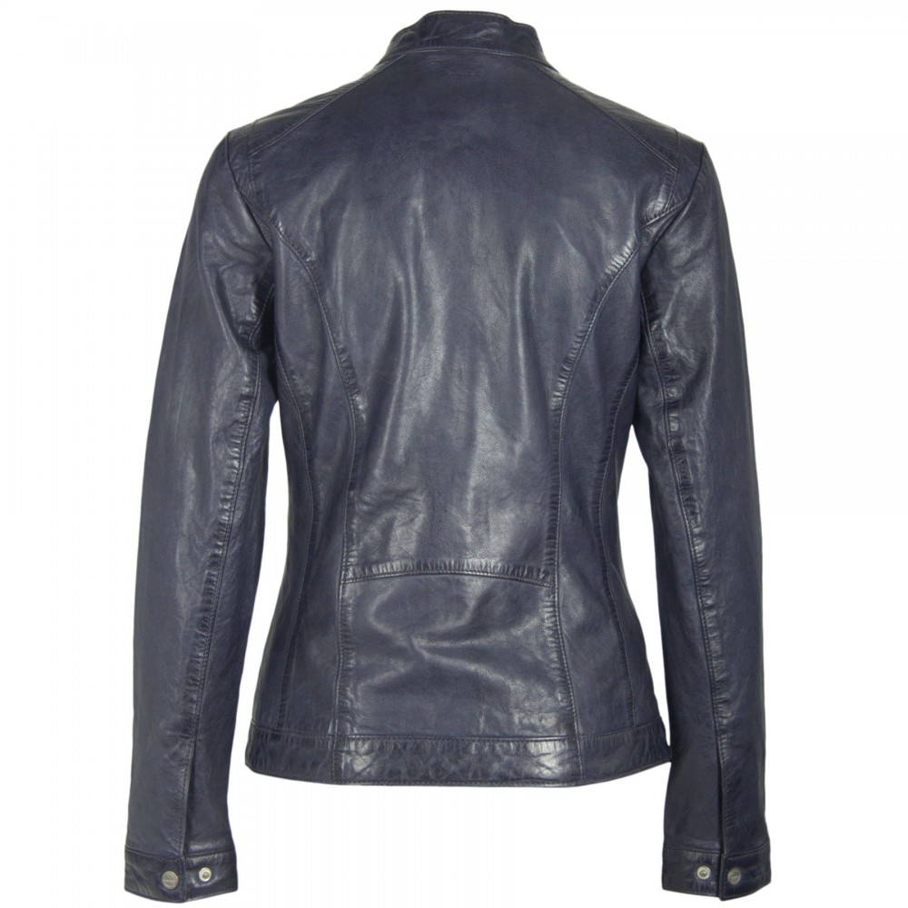 Geaca de Piele Naturala Dama Gipsy Bleumarin Ilsa LATIV Geaca de Piele Naturala Dama Gipsy Bleumarin Ilsa LATIV - readytowear.ro