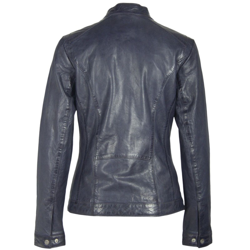 Geaca de Piele Naturala Dama Gipsy Bleumarin Ilsa LATIV – IMBRACAMINTE