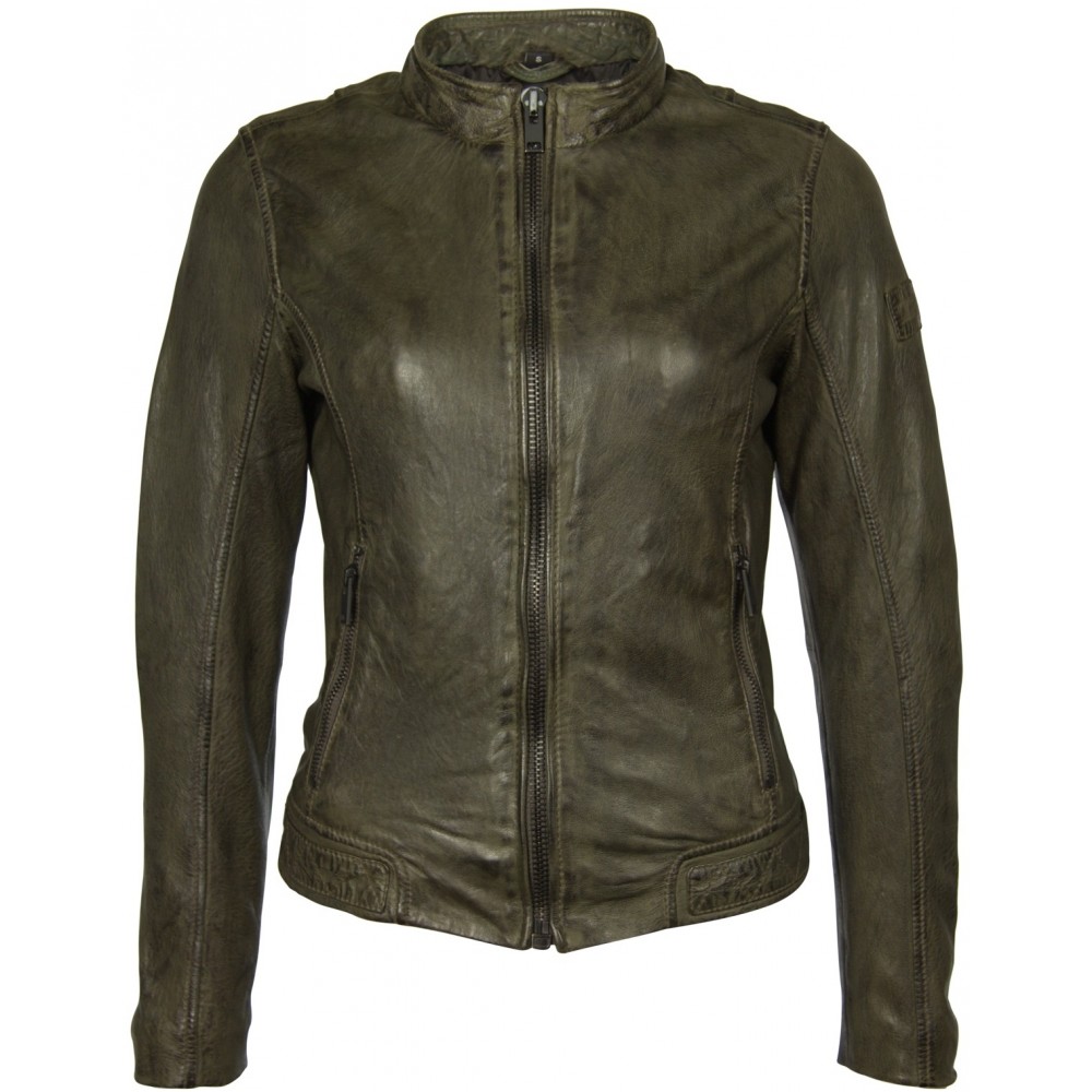 Geaca de Piele Naturala Dama Gipsy Verde-Kaki Indy SF LAPRAV Geaca de Piele Naturala Dama Gipsy Verde-Kaki Indy SF LAPRAV - readytowear