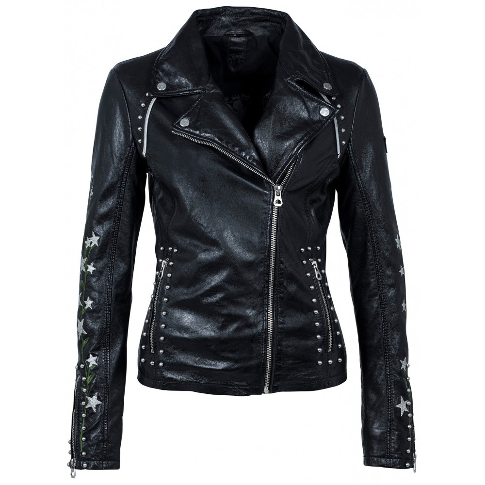 Geaca de Piele Naturala Dama Gipsy Neagra Isa LONTV Geaca de Piele Naturala Dama Gipsy Neagra Isa LONTV - readytowear