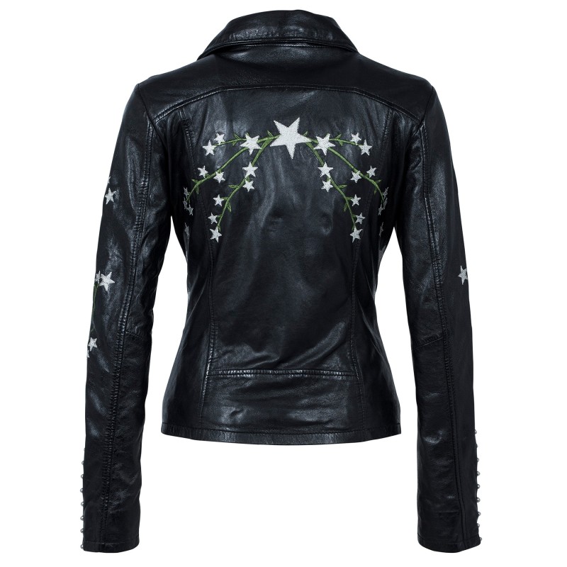 Geaca de Piele Naturala Dama Gipsy Neagra Isa LONTV – IMBRACAMINTE