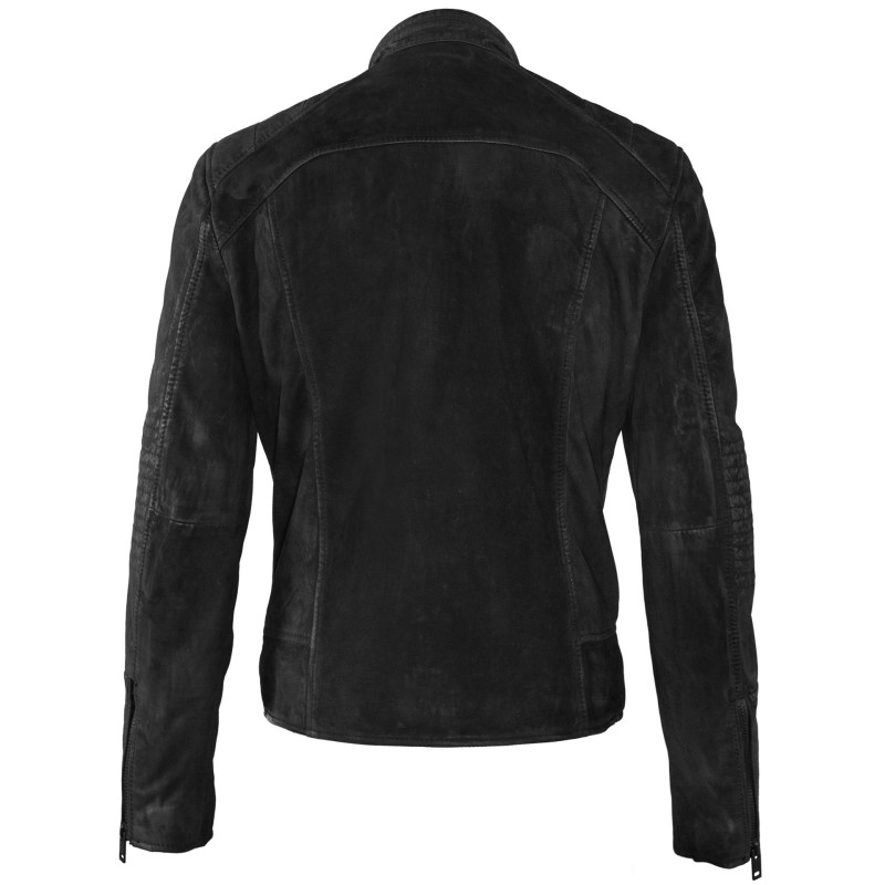 Geaca de Piele Naturala Barbati Gipsy Neagra Isaac SF LABONV – IMBRACAMINTE