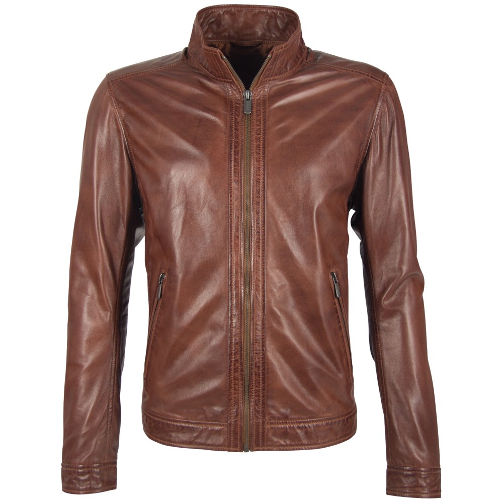 Geaca de Piele Barbati Deercraft Maro Inchis Jake LASIV geci de piele - readytowear.ro