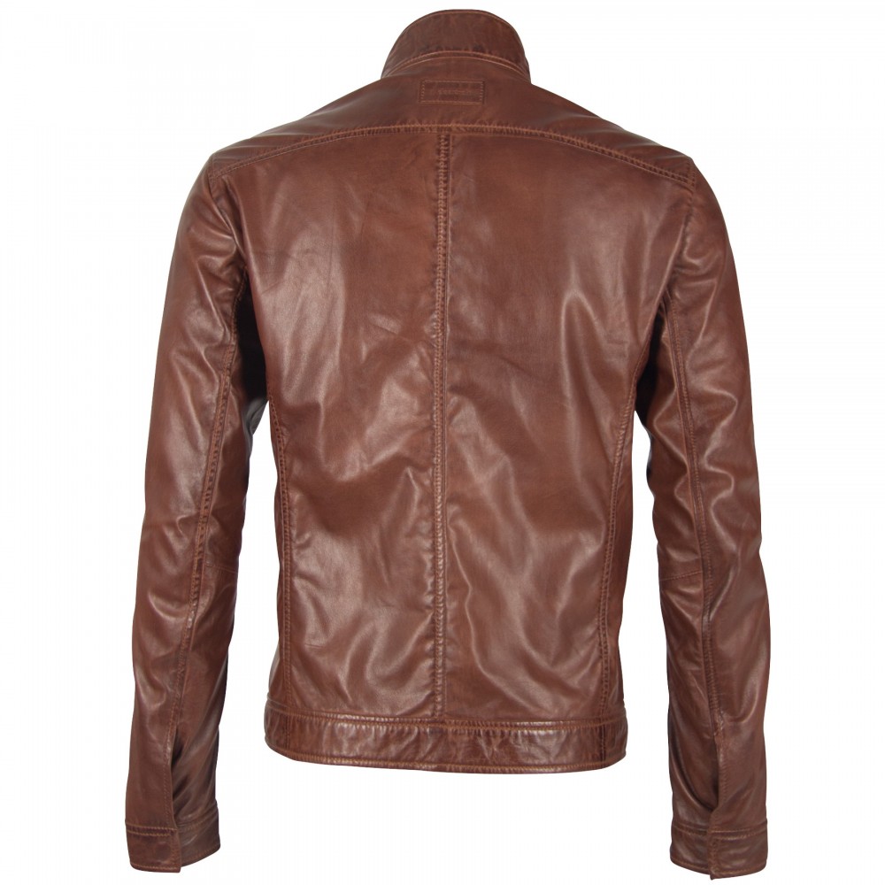 Geaca de Piele Barbati Deercraft Maro Inchis Jake LASIV geci de piele - readytowear.ro
