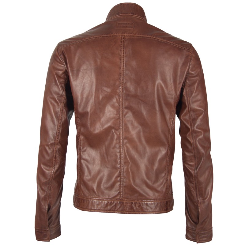 Geaca de Piele Barbati Deercraft Maro Inchis Jake LASIV – IMBRACAMINTE