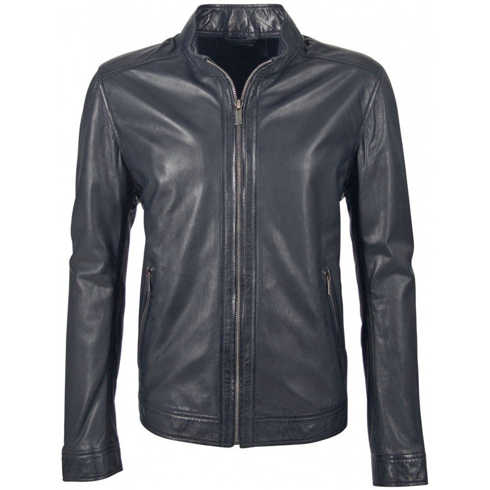 Geaca de Piele Naturala Barbati Gipsy Bleumarin Inchis Jake LASIV Geaca de Piele Naturala Barbati Gipsy Bleumarin Inchis Jake LASIV - readytowear.ro