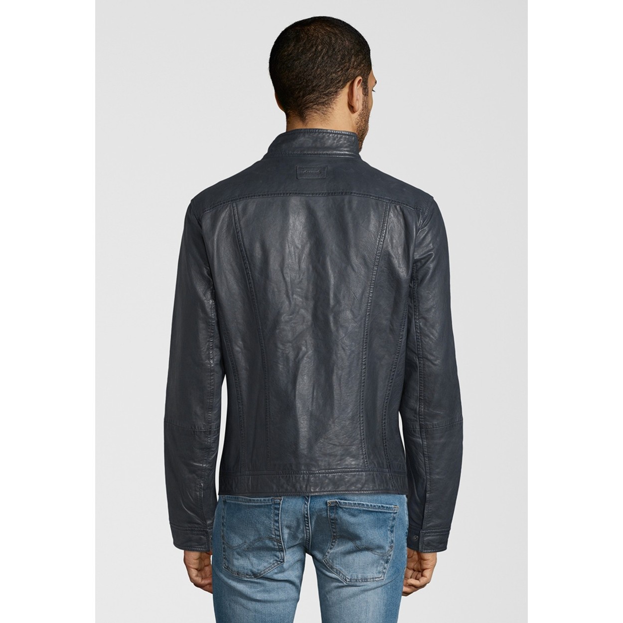 Geaca de Piele Naturala Barbati Gipsy Bleumarin Jake NSLONTV – IMBRACAMINTE