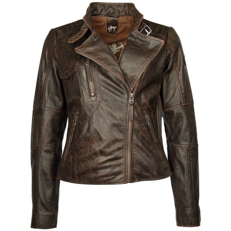 Geaca de Piele Naturala Dama Gipsy Maro inchis Jamie LANTV – IMBRACAMINTE