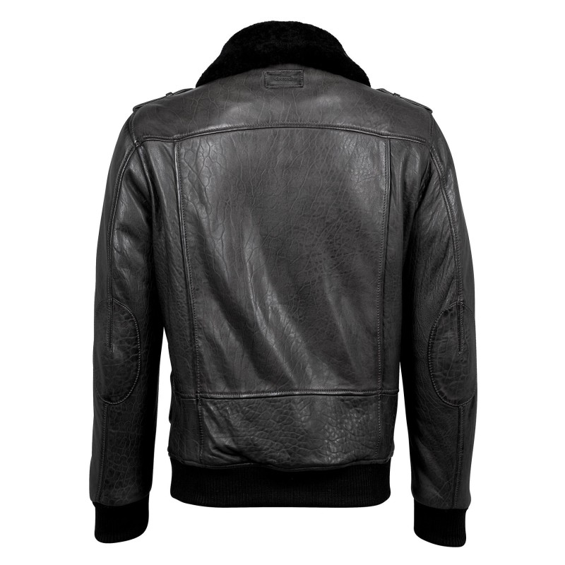 Geaca de Piele Naturala Barbati Gipsy Neagra Jared NSLVV W – IMBRACAMINTE