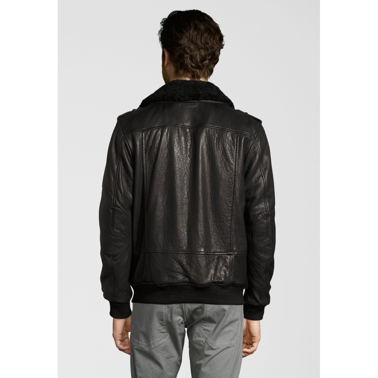 Geaca de Piele Naturala Barbati Gipsy Neagra Jared NSLVV W – IMBRACAMINTE