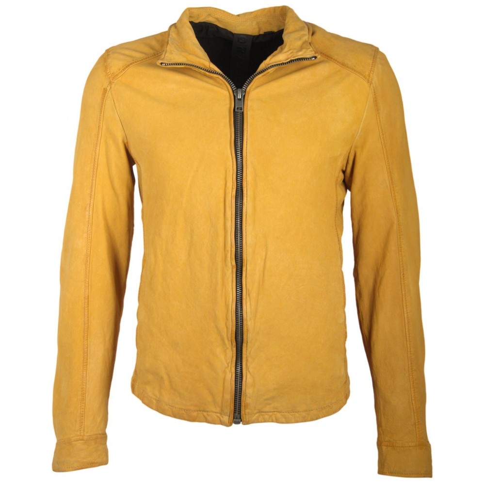 Geaca de Piele Naturala Barbati Gipsy Galbena Jeff S19 SF LMAV Geaca de Piele Naturala Barbati Gipsy Galbena Jeff S19 SF LMAV - readytowear.ro