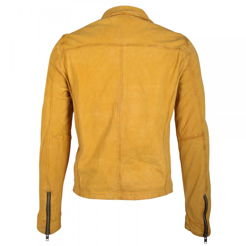 Geaca de Piele Naturala Barbati Gipsy Galbena Jeff S19 SF LMAV Geaca de Piele Naturala Barbati Gipsy Galbena Jeff S19 SF LMAV - readytowear.ro