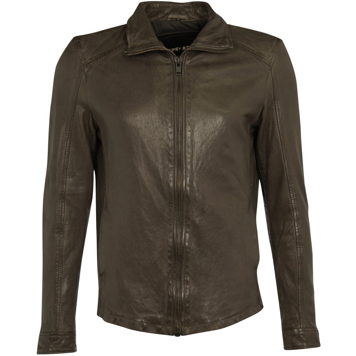 Geaca din Piele Naturala Gipsy Barbati Maro inchis Jeff W17 SF LAWOV – IMBRACAMINTE