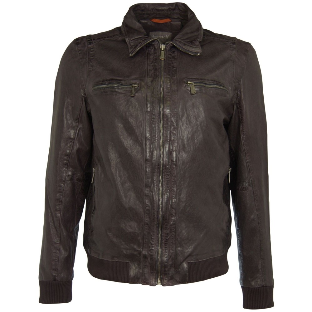 Geaca de Piele Barbati Deercraft Grafit Jet LAWOV geci de piele - readytowear.ro